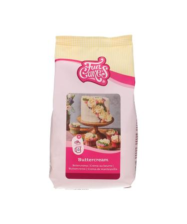 Funcakes mix for butter cream: easy to use creamy perfect for decorating covering and filling cakes topping on cupcakes halal 500 g butter cream 500 g