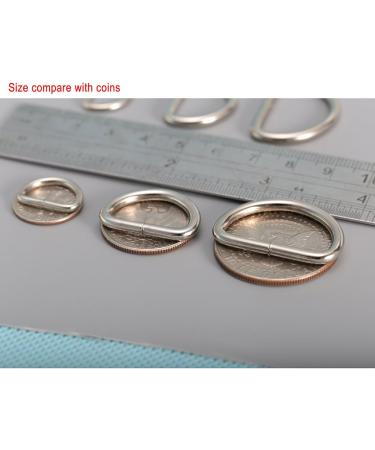 CrocSee 1 inch Metal D Ring Pack of 100 - Non Welded Nickel Plated - Large Size - Buy Online on SooperMarket.com