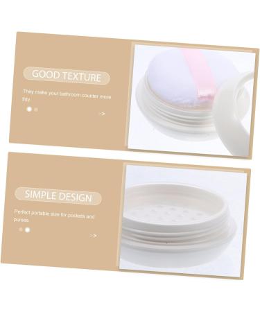 FOYTOKI 1 Set Powder Box Empty Powder Case Powder Puffs Empty Reusable Loose Powder Compact Container - Buy Online on SooperMarket.com