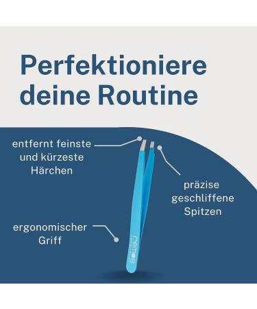 Buy REMOS Professional Blue Tweezers with Extra Fine Tips for Precision Eyebrow Plucking - International Shipping Available - Buy Online on SooperMarket.com