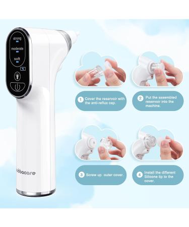 Electric Baby Nasal Aspirator & Ear Wax Remover | 3 Suction Levels | Rechargeable Nose Sucker with LED Light | Suitable for Newborns and Toddlers | 4 Silicone Tips | Bb880-1 - Buy Online on SooperMarket.com