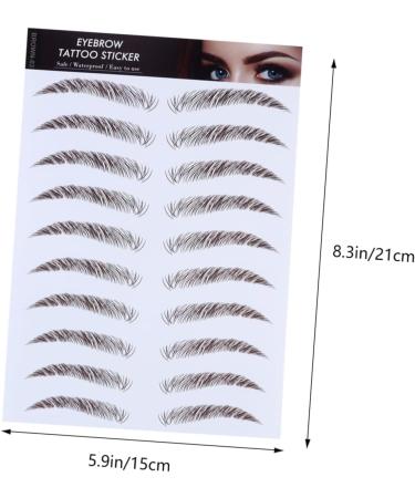 Gogogmee Hair-like Eyebrows 4pcs Eyebrow Stickers Tool Stickers Eyebrow Transfers Stickers Water Transfer Eyebrow Sticker 6d 21x15cm Brown - Buy Online on SooperMarket.com