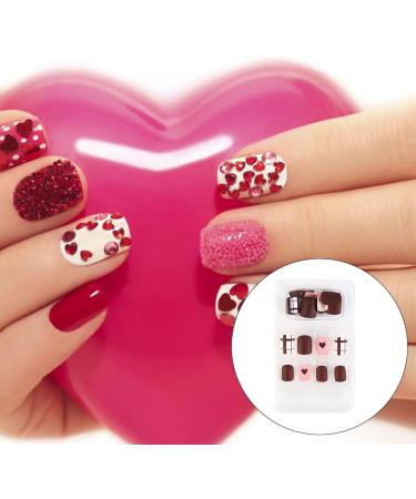 dijiusidy False Nail Perfect Matching Simple to Wear Fingernail Full Coverage Press Type Strong Viscosity Adjustable Paster Type 37 F741 Type 37 F741 - Buy Online on SooperMarket.com