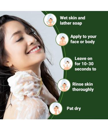 Tea Tree Oil Soap Bar 4oz - Antifungal Antiseptic Remedy for Face & Body | Pure Essential Oil Infused Skincare Cleanser for Acne, Ringworm & Fungus - Buy Online on SooperMarket.com