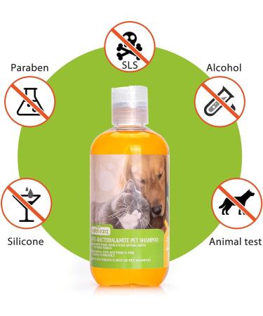 Nobleza Dog & Cat Shampoo | Anti-Itching Anti-Bacterial Sensitive Formula for Puppies & Kittens | 250ml Lemon Grass - Buy Online on SooperMarket.com