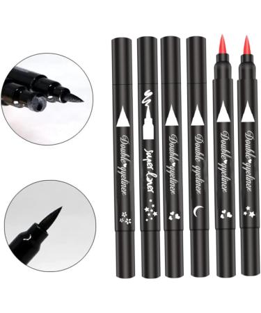 Eyeliner Stamp 2 in 1 Double-Head Waterproof Liquid Eyeliner Pen Make-Up Tool Black Heart Liquid Eyeliner - Buy Online on SooperMarket.com