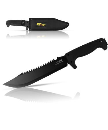 Xforst Rambo Messer CRB - Large hunting knife High -quality outdoor survival knife 39.5 cm Total length plastic handle and storage sheath made of oxford fabric