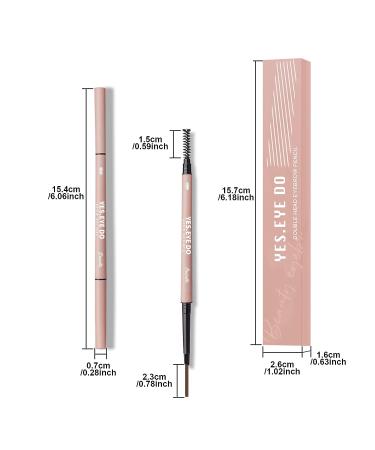 Brow Microfilling Eyebrow Pencil - Waterproof Brow Definer for Natural Fluffy Brows - Long Lasting Brunette Shade by YES.EYE DO - Buy Online on SooperMarket.com