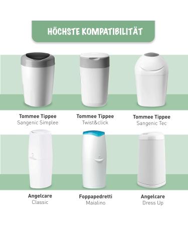 12 Anti-Odor Refills for Foppapedretti Maialino Tomme Tipee Twist & Click Simplee Tec Diaperlocker - Compatible & Eco-Friendly - Buy Online on SooperMarket.com