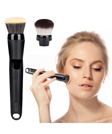 Electric Makeup Brush Automatic Rotating Makeup Brush with Foundation & Blusher Brush Heads for Liquid Cream Powder Based Make Up for All Skin Types