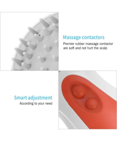 Scalp Massager for Hair Growth Electric Silicone Scalp Exfoliator Manual Shampoo Brush Head Massaging Brush Vibration Scrubber Stress Relieve - Buy Online on SooperMarket.com