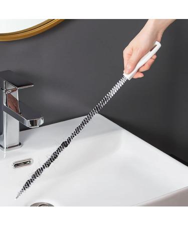 Drain Clog Brush Remover Sink Hair Cleaning Brush | Hangable Bendable 17.7 Inches Pipe Cleaner Brush For Toilet Clogged Drains Hmltd - Buy Online on SooperMarket.com