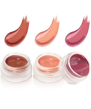 HOSAILY Matte Blush Cream Velvet Skin Soft Blush Natural Cheek Cream Blush Makeup Professional Eye Shadow Face Blush 0.33 Ounce (Pack of 3)