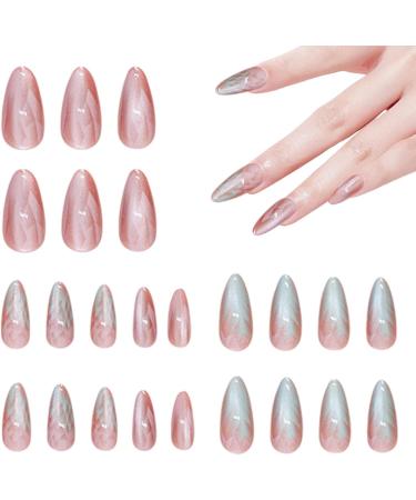 Lnhgh Artificial Nails - Ombre False Nails Cat Eye Almond Fake Press On Nails For Girl Salon 12 Sizes - Buy Online on SooperMarket.com