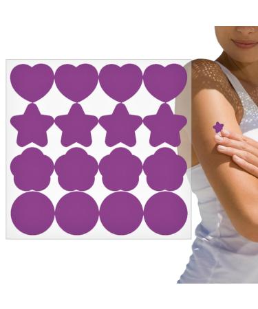 16 UV Detecting Stickers UV Detection Reminder Waterproof UV Stickerfor Sunscreen Reapply Reminder Color Changing Stickers Sweatproof for Swimming & Outdoor Travel