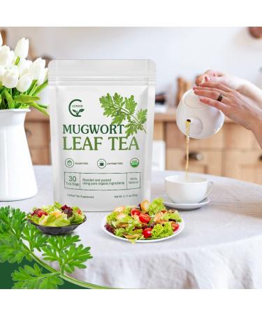 Organic Mugwort Tea Bags - Improve Sleep and Digestion - Caffeine Free - 30 Count - Buy Online on SooperMarket.com