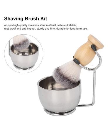 Ankroyu 3-in-1 Razor Brush Set | Stainless Steel Beard Soap Peel & Manual Razor Tool for Men - Buy Online on SooperMarket.com