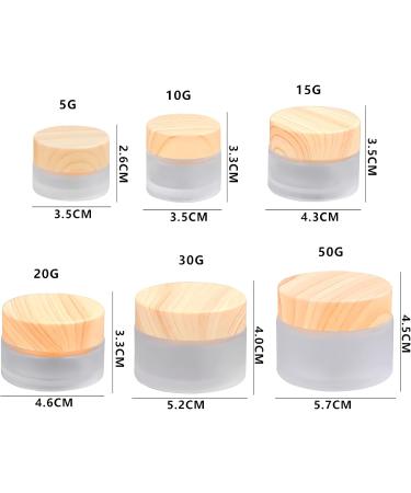 Zeoabsy 12-Pack Empty 5ml Matte Transparent Glass Cream Cans with Screw Lid - Ideal for Gels & Creams Perfect for Cosmetics - Buy Online on SooperMarket.com