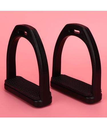 Doact Iron Stirrups for Adolescents & Adults - Secure Black Rubber & Plastic Dressage Stirrups | Medium 13 | Perfect for Children & Horses - Buy Online on SooperMarket.com