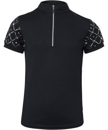 HORZE Fia Kids' Short Sleeve Equestrian Riding Shirt - Peacoat Dark Blue, Small - Buy Online on SooperMarket.com