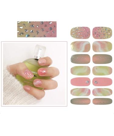 SIUSIO 112pcs Gradient Glitter Nail Wraps with Crystal Glass Nail File - Nail Polish Strips for Women and Girls in Gray - Buy Online on SooperMarket.com