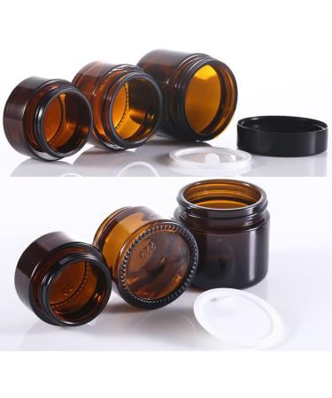 6-Pack Refillable 60ml Cosmetic Containers with Black Lids - Travel Pots for Creams Lotions & Mini Candles | Brawlas Ointment Doses - Buy Online on SooperMarket.com