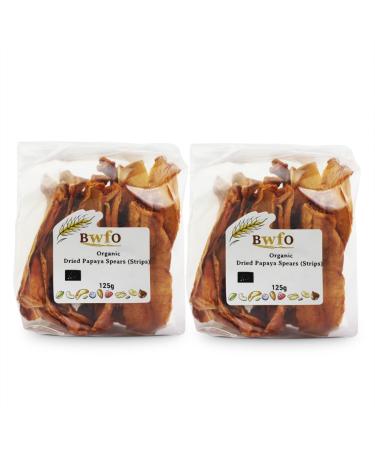 Organic Dried Papaya Spears (Strips) 250g Large