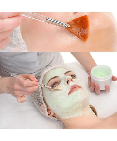 4 Pcs Soft Facial Applicator Brushes for Peel Glycolic Mask - Orange-White - Buy Online on SooperMarket.com