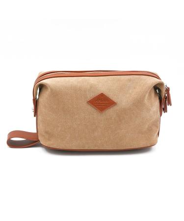 Convenience Kits International Premium Canvas Toiletry Bag (Khaki)