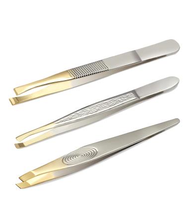 Tweezers Set 3-Piece Precision Tweezers Set Plucking Tweezers for Face Care