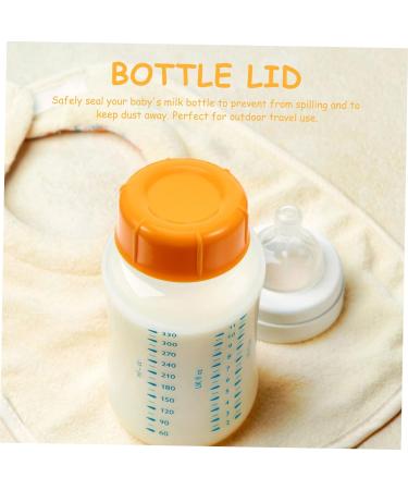 Vaguelly 10pcs Baby Bottle Seal Cap 43mm Diameter Bottle Lids Milk Bottle Cap Water Bottle Screw Lid Narrow Neck Breastmilk Bottles Cap Women Small Travel Food Grade Pp Milk Jug Orange 4.3x4.3x1.5cm - Buy Online on SooperMarket.com