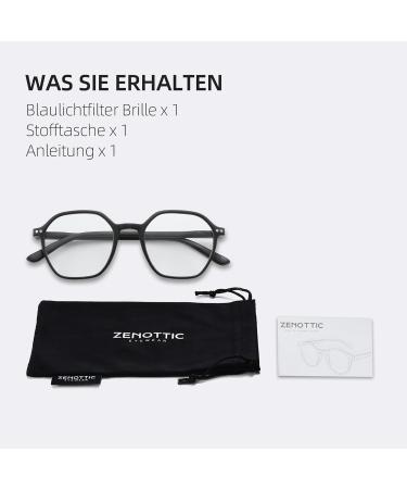 ZENOTTIC Blue Light Blocking Glasses - Hexagonal Frames for Men & Women | Anti Blue Ray Computer Glasses - Black 2.5x - Buy Online on SooperMarket.com