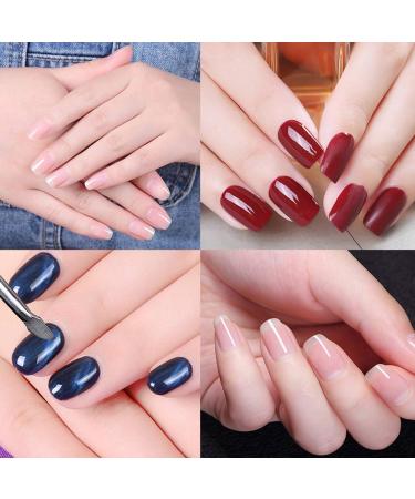 MIZHSE 2x18ML Base and Top Coat Gel Nail Polish Set | Long-Lasting Shiny Finish | No Wipe Soak Off UV LED Clear Nail Polish - Buy Online on SooperMarket.com