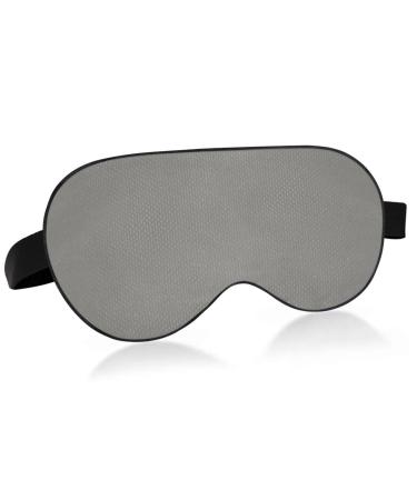 Haskirky Light Blocking Eye Mask Breathable and Adjustable Adult Men and Women Travel on Business Trips Yoga Meditation Light Smooth Comfortable Eye Mask Office Deep Sleep Goodies Plain Grey Solid