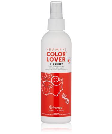 Framesi Color Lover Flash Dry Spray  8.5 fl oz  Heat Protectant Spray for Hair  Blow Dry Accelerator  Quick Dry  Color Treated Hair