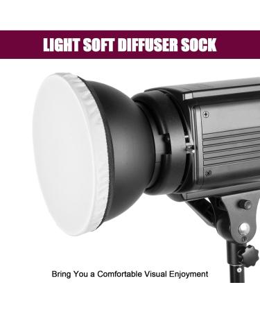 Fotoconic 7 Diffuser Sock White Soft Lamp Cover Cloth 4-Pack - Ideal for Strobe Flash & LED Video Light - Buy Online on SooperMarket.com