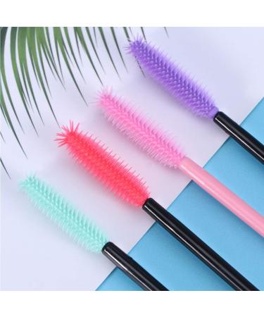 LEORX 200pcs Silicone Eyelash Brushes Disposable Mascara Applicator Wands Brush for Lash Extensions (Colorful) - Buy Online on SooperMarket.com