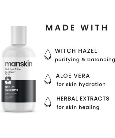 Natural Outcome Men's Facial Toner - Pore Cleansing Astringent with Witch Hazel & Aloe Vera | Enhances Complexion | For All Skin Types | 8 Oz - Buy Online on SooperMarket.com