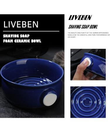 Awydky Ceramic Shaving Bowl - Dark Blue & Wide Mouth Design | Perfect for Men s Cream Shaving International Shipping Available - Buy Online on SooperMarket.com