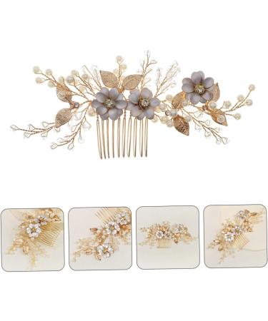 Mikinona Bead Hair Comb Bridal Hair Accessories Bridal Hair Side Comb Delicate Hair Comb Female Head Decor Hair Accessory Hair Decor for Wedding Exquisite Hair Comb Bridal Hair Decor - Buy Online on SooperMarket.com