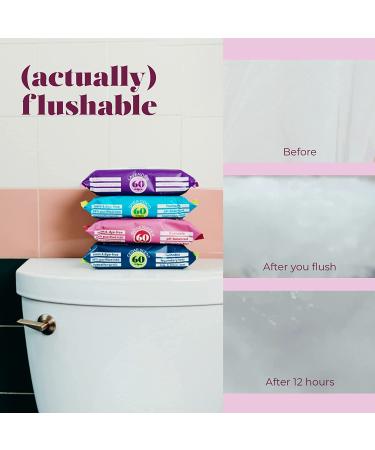 Goodwipes Flushable Plant-Based Wipes | Rosewater & Aloe | 180 ct (3 packs) | Septic Safe | At-Home Dispenser | Biggest Adult Wipes - Buy Online on SooperMarket.com