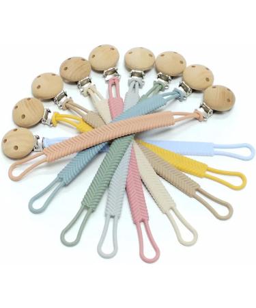 Silicon Dummy Clip Newborn Essentials Mam Dummy Clip for Baby Boys and Girls Soft Flexible Dummy Clips Fits All Pacifier Clips Dummy Holder and Baby Teething Toys Mam Soother Clips(Brown/Orange) - Buy Online on SooperMarket.com