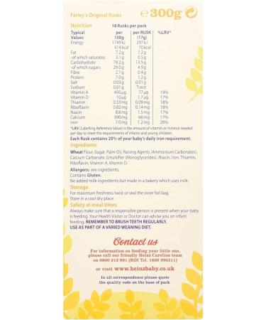 Heinz Farley's Rusks Original Flavor 300G Boxes by Heinz - Buy Online on SooperMarket.com