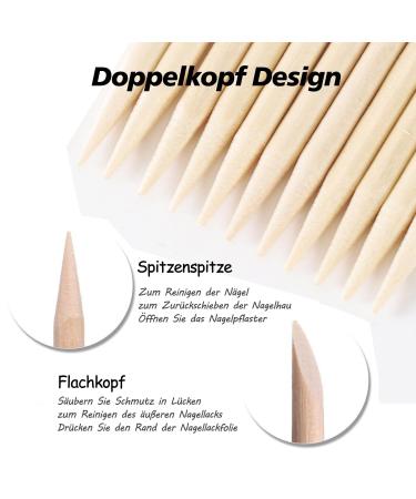 200 Pieces Orange Wooden Sticks & Double-Sided Rosewood Nail Files - Premium Manicure Tools for Nail Care - Buy Online on SooperMarket.com