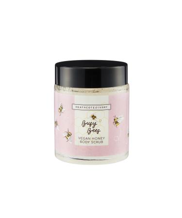 Heathcote & Ivory Busy Bees Body Scrub | Enriched With Essential Oils | Exfoliate & Invigorate Dry Skin | Cruelty Free & Vegan Friendly | 110g