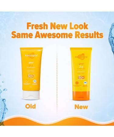 Glow+ Dewy Face Sunscreen SPF 50+ | Blue Light Protection No White Cast | Glowing Skin with Papaya & Vitamin C | 2.82 Oz - Shop Now - Buy Online on SooperMarket.com