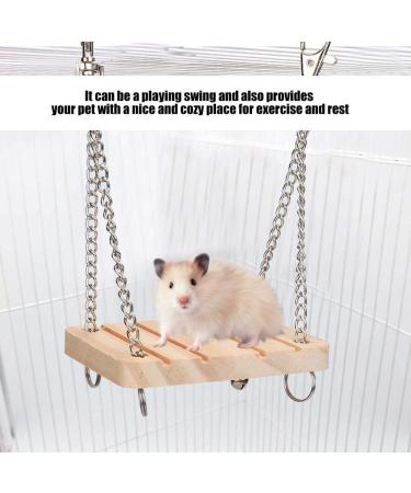 Premium Hamster Swing & Toys | Wooden Hanging Beds for Hamsters Mice Guinea Pigs & Chinchillas - Ideal Pet Accessories - Buy Online on SooperMarket.com