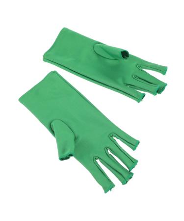 Gogogmee 1 Pair Nail Gloves Nail Fingerless Manicure Gloves Nail Art Tools Manicure Gloves Fingerless Gloves UV Shield Gloves Sunscreen Gloves 20X8X0.4CM