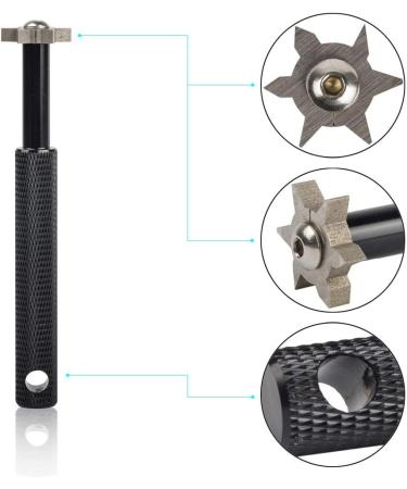 HIFROM Golf Club Groove Sharpener with 6 Heads - Re-Grooving Tool for Irons & Utility Clubs - Black - Buy Online on SooperMarket.com
