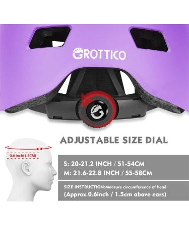 GROTTICO Toddler-Kids Bike Skate Helmet | Adjustable Multi-Sport Helmet for Boys and Girls | Scooter Skateboard Safety Helmet | Ages 2-14 | Matte Purple M (21.6-22.8inch/55-58cm) - Buy Online on SooperMarket.com
